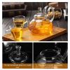 20 oz/600 ml Glass Teapot Removable Metal Spout Hanging Spring